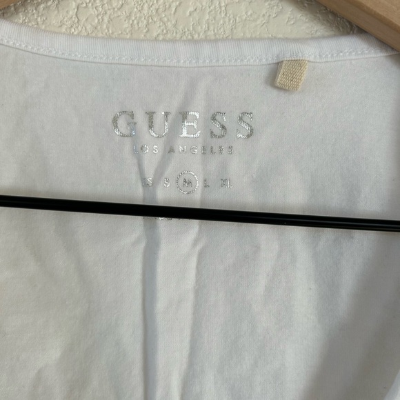 Guess White Tank Top with Graphic Design - Picture 5 of 8
